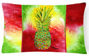 Pineapple Decorative Throw Pillow 12x16 Indoor Outdoor Accent Cushion, Fabric Cover with Insert for Sofa, Bed, Porch & Living Room