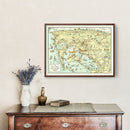 Vintage Map of San Diego County, California 1935