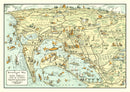 Vintage Map of San Diego County, California 1935
