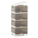 3/4/5/6-Cube Stackable Storage Bins with Detachable Wheels