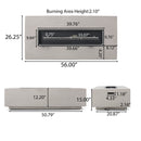 Modern Rectangle Fire Table 50, 000 Btu