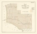 Vintage Map of San Diego, California 1891
