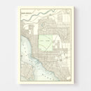 Vintage Map of San Diego, California 1912