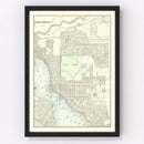 Vintage Map of San Diego, California 1912