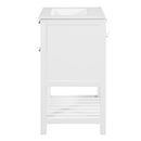 Modern Bathroom Vanity With Integrated Sink, Cabinet With 1 Deep Drawer And 1 Tip-Out Drawer