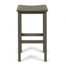 3-Piece Balcony Bar Set with Bottom Shelf Table and 2 Stools, Grey Finish by Montret