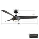 Reversible Quiet Motor Ceiling Fan Light With ABS Blades by HouseOfZazla