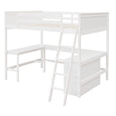 Loft Bed With Shelves With Desk by HouseOfZazla