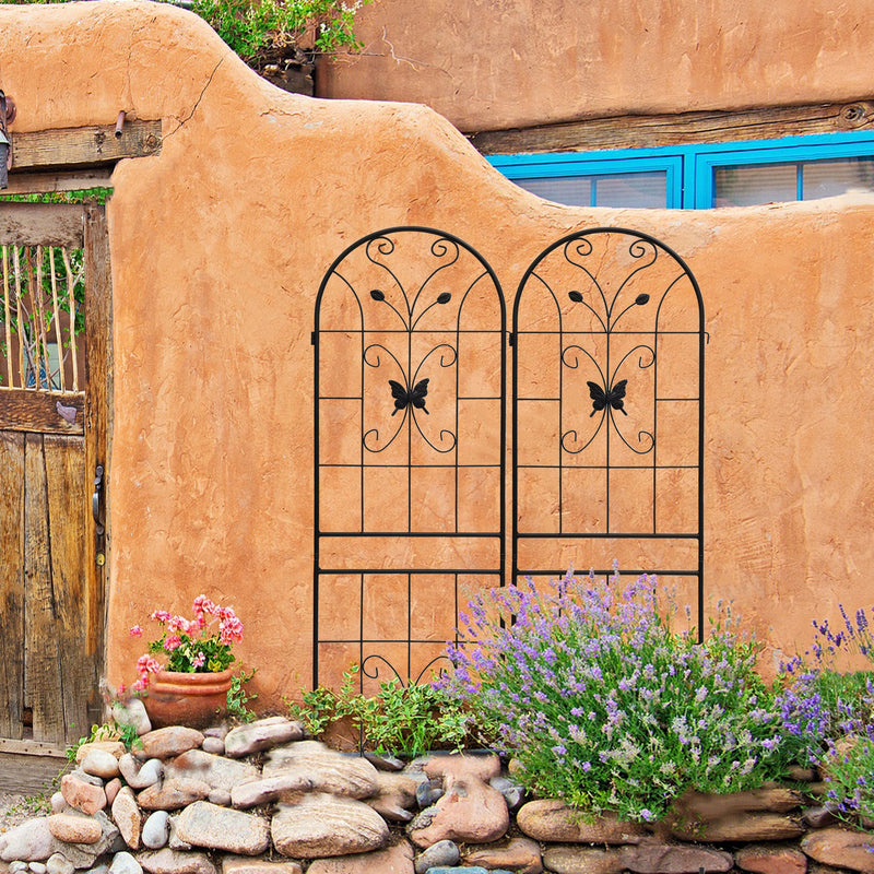 2 Pack Metal Garden Trellis 71" x 19.7" Rustproof Outdoor Support, photo 8 of 10