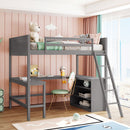 Loft Bed With Shelves With Desk by HouseOfZazla
