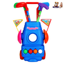 Toddler Golf Set with 4 Balls 4 Clubs 2 Holes 2 Flags Golf Cart Indoor Outdoor Golf Game Gift For 3-5 Years Old Kids by GBruno Store