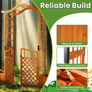 Garden Arbor with Gate and 2 Planter Boxes, 83" Yellow by LJGDeals