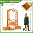 Garden Arbor with Gate and 2 Planter Boxes, 83" Yellow by LJGDeals