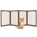 4-Panel Wooden Pet Gate 83" x 30" Freestanding Dog Fence by LJGDeals
