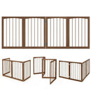 4-Panel Wooden Pet Gate 83" x 30" Freestanding Dog Fence by DirectDeals