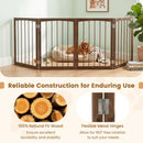 4-Panel Wooden Pet Gate 83" x 30" Freestanding Dog Fence by DirectDeals