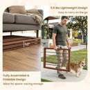 4-Panel Wooden Pet Gate 83" x 30" Freestanding Dog Fence by LJGDeals