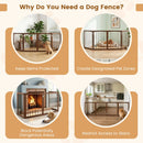 4-Panel Wooden Pet Gate 83" x 30" Freestanding Dog Fence by DirectDeals
