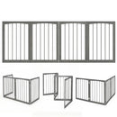 4-Panel Wooden Pet Gate 83" x 30" Freestanding Dog Fence by DirectDeals