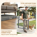 4-Panel Wooden Pet Gate 83" x 30" Freestanding Dog Fence by DirectDeals