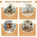 4-Panel Wooden Pet Gate 83" x 30" Freestanding Dog Fence by LJGDeals