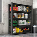 72"H 5-Tier Adjustable Heavy-Duty Shelving with Pegboard