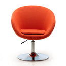 Upholstered Swivel Lounge Chair & Adjustable Height - Orange by HouseOfZazla