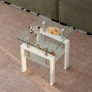 Tempered Glass Table With Storage by Unique Piece Furniture