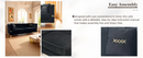 FX-P82-BK2 Modern Velvet 3-Seater Sofa with 2 Pillows by HouseOfZazla