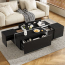 Extendable Coffee Table With 2 Hidden Storage Space And 2 Drawers For Living Room by Unique Piece Furniture