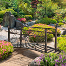 Outsunny Metal Arch Zen Garden Bridge