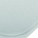 Ottoman Oval Storage Bench, Flannel with Metal Legs-Cyan