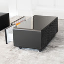 Modern Smart Coffee Table With Built-In Fridge - tooth Speaker, Wireless Charging, Touch Control Panel, USB Interface, Outlet Protection, Atmosphere Light by HouseOfZazla