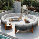 6 - Person Outdoor Seating Group with Cushions and A Coffee Table