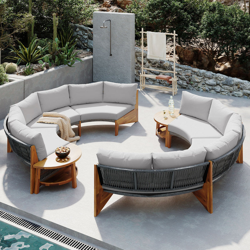 6 - Person Outdoor Seating Group with Cushions and A Coffee Table