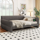 Upholstered Platform Bed With USB Charging by HouseOfZazla