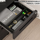 3 Drawer Mobile File Cabinet Under Desk Office, Simple Style Versatile Storage Cabinet For Legal / Letter / A4 Files, 5 Wheel Design Anti-Tilting Cold Rolled Steel Waterproof Moisture-Proof by HouseOfZazla