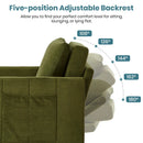 Upholstered Convertible Sleeper Sofa With 5 Position Backrest, Side Pockets, Storage by Unique Piece Furniture
