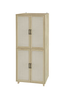 4 Door Cabinet, with 4 Adjustable Inner Shelves, Storage Cabinet