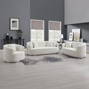 Odette - Loveseat With 2 Pillows - Beige Chenille