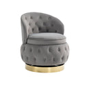 360 Degree Swivel Cuddle Barrel Accent Storage Chairs, Round Armchairs with Wide Upholstered, Fluffy Velvet Fabric Chair for Living Room, Bedroom, Office, Waiting Rooms
