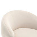 360 Degree Swivel Cuddle Barrel Accent Chairs, Round Armchairs with Wide Upholstered, Fluffy Fabric Chair for Living Room, Bedroom, Office, Waiting Rooms