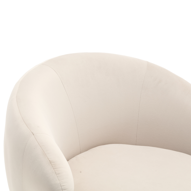 360 Degree Swivel Cuddle Barrel Accent Chairs, Round Armchairs with Wide Upholstered, Fluffy Fabric Chair for Living Room, Bedroom, Office, Waiting Rooms