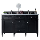 James Martin Brittany 60" Double Bathroom Vanity, Black Onyx