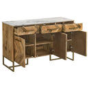 Paloma - 3 Door Herringbone Accent Cabinet - Natural by HouseOfZazla