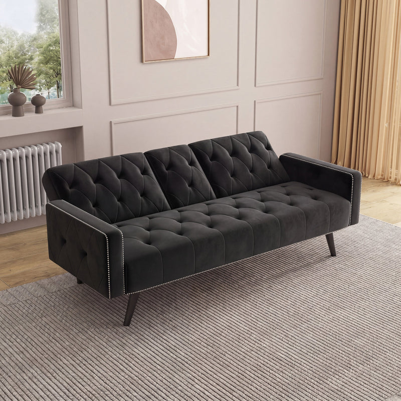 1730 Sofa Bed Armrest with Nail Head Trim, photo 3 of 10