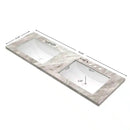 60" Elio Bathroom Undermount Ceramic Sink Vanity Top by HouseOfZazla