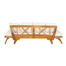 Outdoor Patio Daybed Sofa, 3 Seat Sofa With Foldable Arm 4 Back Pillows by HouseOfZazla