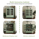 Minimalist Buffet Cabinet With Double Glass Doors And Drawer by HouseOfZazla