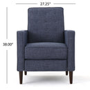 Mid-Century Modern Recliner With Button Tufted Waffle Stitch